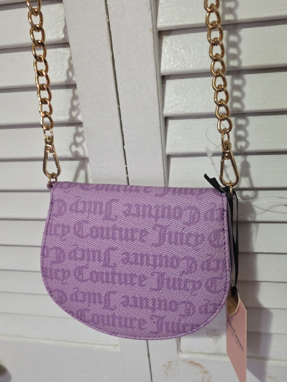 JUICY COUTURE "JUICY RUN THE WORLD" MINI ROUNDED FLAP BIFOLD CROSSBODY NWT - Picture 9 of 10
